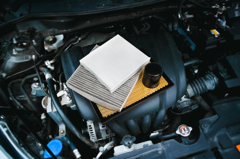 Car air filter and oil filter