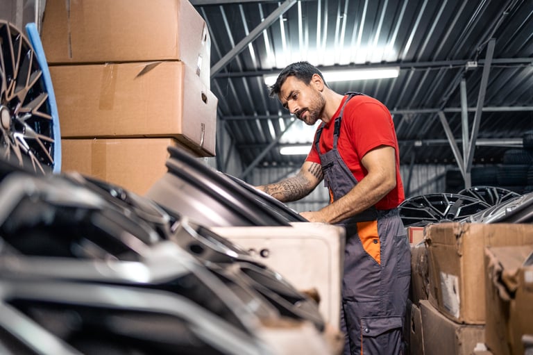 Car parts and wheel rims