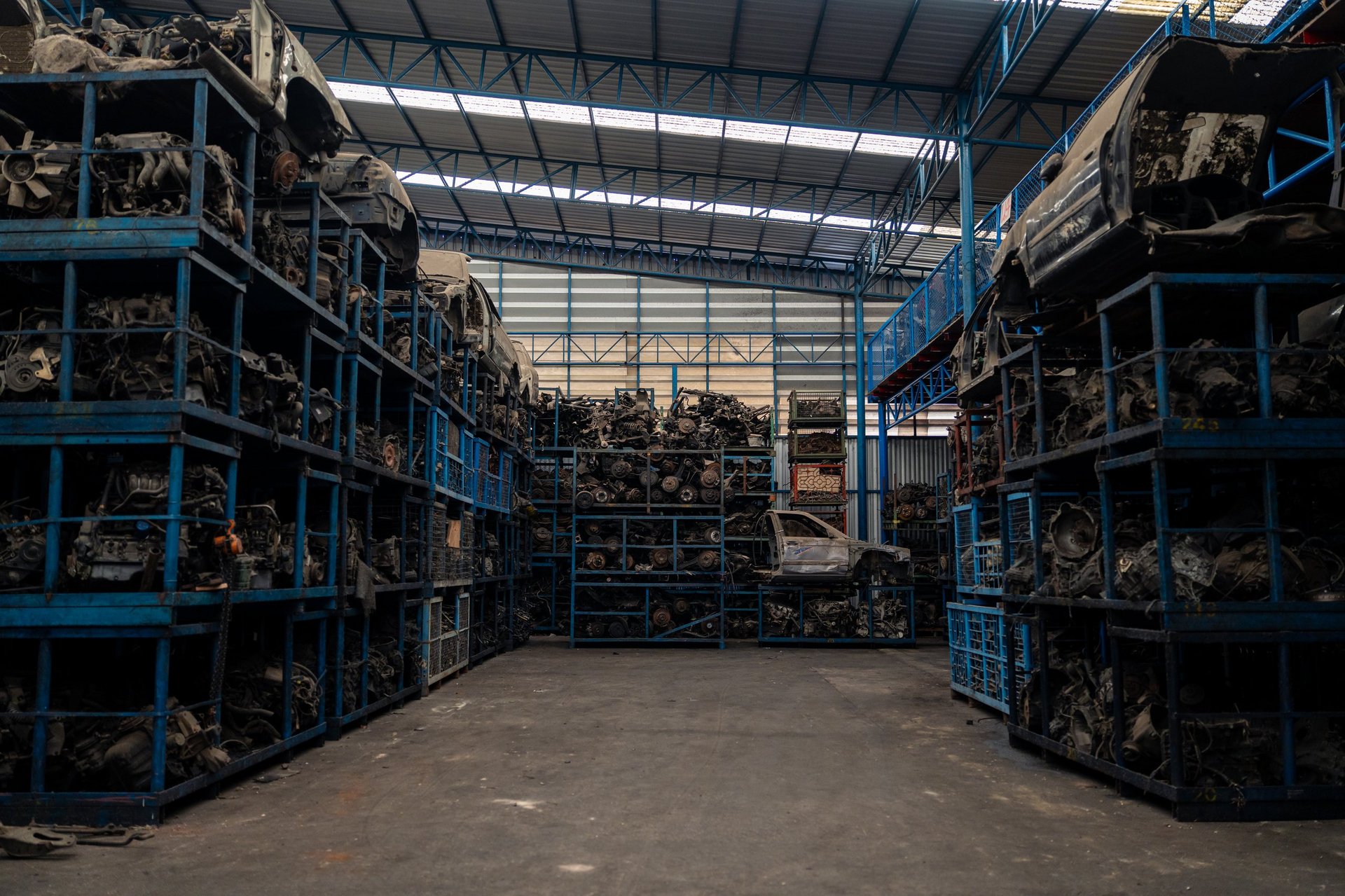 Warehouse full of spare parts